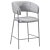 Velvet Taupe Business Bar Stools 3D model small image 5