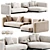 Modern Chic Art Nova Sofa 3D model small image 2