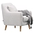 Stylish Odense Armchair by Divan.ru 3D model small image 4