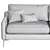 Sleek Jones Upholstered Modern Sofa 3D model small image 6