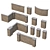 Modular Stone Fence Kit. High-quality textures. 3D model small image 1