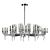 Elegant Metal Chandelier Glass Shades 3D model small image 1