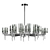 Elegant Metal Chandelier Glass Shades 3D model small image 2