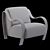 Modern Bisou Accent Chair|Corona/Vray|FBX 3D model small image 6