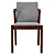 Modern Gray Armrest Chair 3D model small image 2