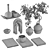  98-Piece Decorative Branch Set 3D model small image 6