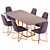 Amadeus Table and Chair Set 3D model small image 3