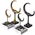 Elegance Luna Set Statuettes Books 3D model small image 1