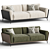 Voldemordo Upholstered Loveseat Sofa 3D model small image 2