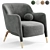 Elegant D.151.4 Armchair Design 3D model small image 3