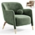 Elegant D.151.4 Armchair Design 3D model small image 5