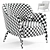 Elegant D.151.4 Armchair Design 3D model small image 6