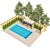 Aluminum Pool Pergola Kit: 3D Beauty 3D model small image 1