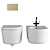 Sleek Modern Wall-Hung Toilet 3D model small image 3