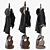 Sleek Guitar-Shaped Coat Rack 3D model small image 3