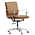 Elegant Padded Office Chair 3D model small image 1