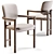 Elegant Madeira Dining Chair 3D model small image 1