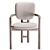 Elegant Madeira Dining Chair 3D model small image 2