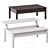 TRULSTORP IKEA Coffee Table - White & Dark Brown 3D model small image 2