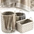 Chic Rattan Basket Collection 3D model small image 4