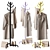 Sleek Coat Stand Organizer Holder 3D model small image 5