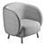 Designer Lover Lounge Chair 3D model small image 3