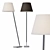 Modern Steel and Fabric Floor Lamp 3D model small image 1