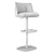 Modern Steel Base Archibald Stool 3D model small image 3