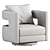 Modern Swivel Armchair Collection 3D model small image 5