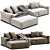 Modern Jesse Chaise Longue Sofa 3D model small image 1