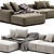 Modern Jesse Chaise Longue Sofa 3D model small image 3