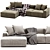 Modern Jesse Chaise Longue Sofa 3D model small image 4