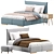  Velvet Slipson Bed by Divan.ru 3D model small image 2