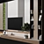 Modern TV Wall Panel Shelving 3D model small image 3