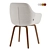 Shearling Dining Chair, Solid Woodlegs 3D model small image 5