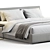 Sleek Meridiani Stone Bed 3D model small image 2