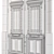 Classic Door 1600mm H-2700mm 3D 3D model small image 7