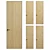 Golden Matte Rift Oak Doors 3D model small image 1