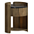 Sleek Doric Night Stand 3D model small image 1