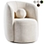 Manic Textile Brown Armchair - Modern and Stylish 3D model small image 1