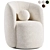 Manic Textile Brown Armchair - Modern and Stylish 3D model small image 4