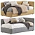 Modern Style Sofa Bed 405 3D model small image 1