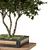 Modern Urban Bench Plant Duo 3D model small image 3