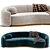 Contemporary Snowglobs Curved Sofa 3D model small image 4