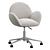 Plush Velvet Task Chair 3D model small image 1