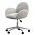 Plush Velvet Task Chair 3D model small image 3