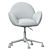 Plush Velvet Task Chair 3D model small image 4