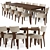 Elegant Padua Dining Set 3D model small image 1