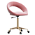 Luxurious Velvet Task Chair 3D model small image 1