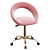 Luxurious Velvet Task Chair 3D model small image 4